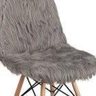 Flash Furniture Shaggy Dog Charcoal Grey Accent Chair-Back Width: 11" - 17"