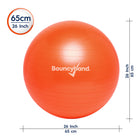 Bouncyband Balle d'équilibre, 65cm, Orange-Construit la force de base et une posture de guérison