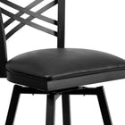 Flash Furniture HERCULES Series Black "X" Back Swivel Metal Barstool - Black-CA117 Fire Retardant Foam