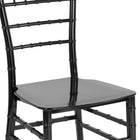 Flash Furniture HERCULES Series Black Resin Stacking Chiavari Chair-One-Piece frame designed without use of screws