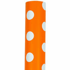 JAM Paper Gift Wrap - Polka Dot Wrapping Paper - 50 Sq Ft Total - Orange with White Dots - 2 Rolls/Pack-Size: 25 Square Feet per Roll