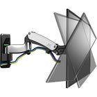 North Bayou F500S Full Motion TV Wall Mount for 50" to 60" TV - Silver-Quick and easy installation