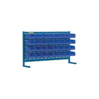 Kleton Louvered Rack & Bins Combinations, 32 Bins, 36" W x 8-1/4" D x 22" H, Blue-Depth: 8-1/4"