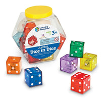Learning Resources 1 1/4" Jumbo Dice In Dice, 24 Pack (LER7699)-Age group and grade: Ages 4 - 8 and grades pre-kindergarten+