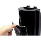 Royal Sovereign HCE-190 Compact Ceramic Tower Heater - Black-Adjustable room thermostat
