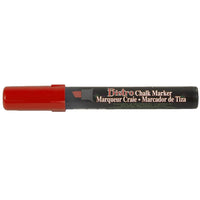 JAM Paper Marvy Uchida Liquid Chalk Marker Erasable Dustless - Chisel Tip - Red-Red Chalk Marker