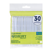 Westcott Premium All Temperature Glue Sticks - Large - 30 Pack-For use on Glass, stone, marble, ceramic, floral arrangements, denim and heavy fabric