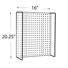 Azar Displays 16"W x 20.25"H Pegboard Powerwing in Translucent Blue (700357-BLU)-2