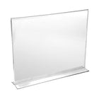 Eddie's Hang-Up Display Ltd. Countertop Bottom Loading Sign Holder - Clear Acrylic - 8.5" x 11" - 6 Pack-Countertop Sign Holder