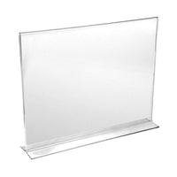 Eddie's Hang-Up Display Ltd. Countertop Bottom Loading Sign Holder - Clear Acrylic - 8.5" x 11" - 6 Pack-Countertop Sign Holder