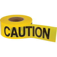 SCN Industrial Caution Barricade Tape, English, 3" W x 1000' L, 1.5 Mils, Black On Yellow - 12 Pack-Colour: Black on Yellow