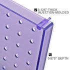 Azar Displays 20" x 8" Pegboard 1-Sided Wall Panel, Translucent Purple, 2 Pack-Translucent Purple
