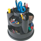 Staples Rotating Desk Organizer - Black-10 separate storage compartments