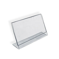 Azar Displays 11" x 14" Horizontal Slanted L-Shape Acrylic Sign Holder, Clear, 10 Pack (112711)-Use as a tabletop display or as a picture frame