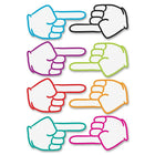 Ashley Die-Cut Magnets, Pointing Fingers, 6 Pack-Teaching Aid, Write On Wipe Off allows for any names or subjects to be written and reused as decorative item on whiteboard
