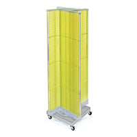 Azar Displays Pegboard Floor Display Pinwheel with Wheel, 60" x 16", Yellow (700422-YEL)-Made from pegboard