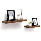 Vasagle 23.6" Rustic Brown Wood Design Floating Wall Shelf-Ultra-durable