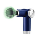 Lomi Foldable Percussion Gun Massager - 4 Interchangeable Heads - Blue-4 Interchangeable Attachments