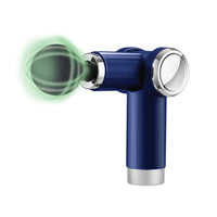 Lomi Foldable Percussion Gun Massager - 4 Interchangeable Heads - Blue-4 Interchangeable Attachments