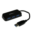 StarTech SuperSpeed Mini USB 3.0 Hub, Black, Portable 4 Port-Connect up to four USB 3.0/2.0/1.x devices simultaneously at their maximum speeds