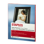 Staples Photo Supreme Paper - Satin - 8-1/2" x 11" - 50 Pack-For sparkling photos that resist fading
