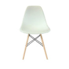 Plata Import Eiffel Chair, White Seat, Natural Wood Legs (PC-016N-WHITE)-Dining Chair