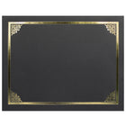 St. James Document/Certificate Holders - Gold Foil Border - Linen Finish - Black - 5 Pack - 83802-Add ceremony, elegance and sincerity to the act of giving recognition