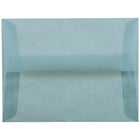 JAM Paper A2 Invitation Envelopes, 4.38 x 5.75, Ocean Blue Translucent Vellum, 50 Pack (PACV602I)-Ocean blue translucent envelope