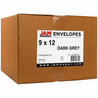 JAM Paper Open End Catalog Envelopes - 9" x 12" - Dark Grey - 50 Pack -Size: 9" L x 12" W