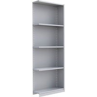 Metalware RK430 Boltless Shelving Unit, 5-Shelves, 36" x 12" x 100", Light Grey-Adjustable shelving system that provides high strength, yet economical storage capacity for your needs