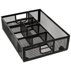 Staples Metal Mesh Drawer Organizer - 6-Slot - Black-6 compartments to neatly store and organize various items, such as pens, scissors, paper clips, and more