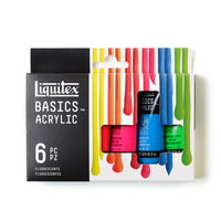 Liquitex Basics Acrylic Paint Tube Set - 6 x 22ml - Fluorescent-Acrylic
