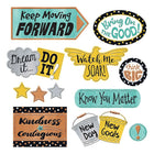 TREND enterprises Inc. I Love Metal - Phrases Bulletin Board Set - 18 Pack-Set of diecut decorative paper strips with motivational messages