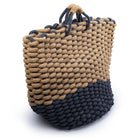 Truu Design Chunky Braided Jute Basket, 14 x 17 inches, Navy-Material: made of high-quality, natural jute that is safe to have around children and promises a long lifecycle