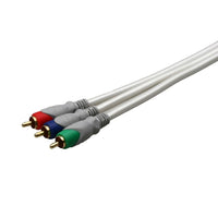 Electronic Master 6' 3xRCA Male to Male Component Cable, 2" x 6.3" x 9.5", Gray-Cost-effective high quality cables deliver all the picture performance your system