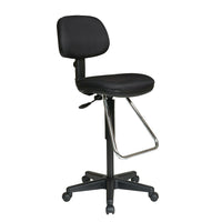 Work Smart Molded Foam Drafting Chair, Black-Drafting Chair