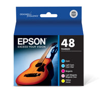 Epson 48, Color Ink Cartridges,  C/M/Y/LC/LM 5-Pack (T048920)-Get standard-yield capacity per ink cartridge while enjoying cost savings