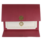 St. James Document/Certificate Holders - Gold Award Seal with Single Gold Ribbon - Burgundy - 5 Pack-Easy to insert any letter size (8-1/2" x 11") documents into the die-cut corner slots