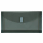 JAM Paper - Enveloppes d'expansion en plastique avec fermeture auto-agrippante Portefeuille pour livret #10 - 5 1/4" x 10" - Gris fumée - Paquet de 12-Enveloppes en plastique avec fermeture Velcro , Couleur : gris fumé.