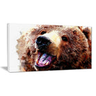 Designart Happy Brown Bear Canvas Art Print, 5 Panels, (PT2338-32-16)-Print