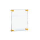 Azar Acrylic Gallery Wall Floating Frames - 12.5" x 15"- Gold Stand Off Caps - 4 Pack-Sold in a Set of: 4