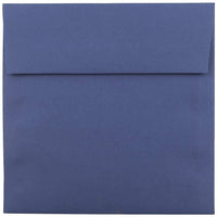 JAM Paper 6.5" x 6.5" Square Envelopes, Presidential Blue, 25 Pack (263917218)-Square invitation envelope