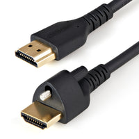 StarTech Male-to-Male 4K 60Hz HDR HDMI Cable with Locking Screw - 3 ft-Premium High Speed HDMI 2.0 cable with Ethernet
