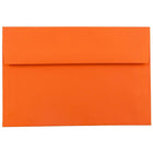 JAM Paper A7 Invitation Envelopes, 5.25 x 7.25, Brite Hue Orange Recycled, 100 Pack (95666g)-Orange
