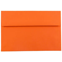 JAM Paper A7 Invitation Envelopes, 5.25 x 7.25, Brite Hue Orange Recycled, 100 Pack (95666g)-Orange
