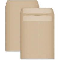 Quality Park Catalogue Envelope Natural Kraft, 9" x 12", 100 Pack - Redi-Seal-Self-sealing, open-end envelopes require no moisture to seal