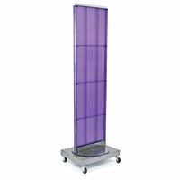 Azar Displays Pegboard Freestanding Floor Stand, 16" x 60", Purple (700253-PUR)-Made from pegboard