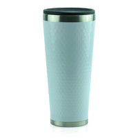 Minimal Insulated Tumbler, 430mL, White, 2/Pack-Kids friendly slim light weight design with slip free embossed honeycomb patterns on the body