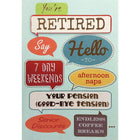 Rosedale 5-1/2" x 8" Retirement Greeting Cards And Envelopes, 6 Pack (19919)-Printed on premium uncoated card stock