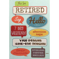 Rosedale 5-1/2" x 8" Retirement Greeting Cards And Envelopes, 6 Pack (19919)-Printed on premium uncoated card stock